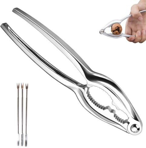 Cascanueces para Nueces, Cortador de Descascarillador de Castañas Pinza de Marisco y Herramienta de Multifunciona para Nueces Avellanas Almendras de Brasil u Otros Frutos Secos Cagrajos Bogavantes