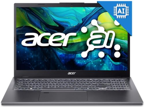acer Aspire 15 A15-61M 15.6-Inch Laptop (AMD Ryzen 7 8840HS, 16GB RAM, 1TB SSD, AMD Radeon 780M Graphics, Backlit Keyboard, Windows 11) - Steel Gray