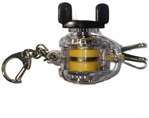 Mosca retráctil para carrete de pesca con material plástico, piezas móviles realistas, cuerda extensible hasta 48 cm, ideal para entusiastas de la pesca
