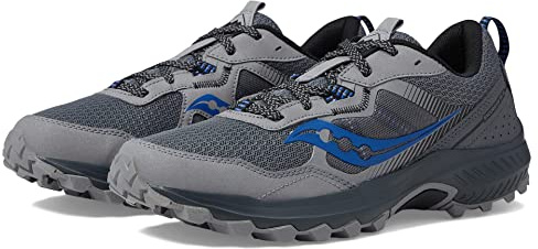 Saucony Mens Excursion TR16 Trail Running Shoe, Gravel/Lapis, 11