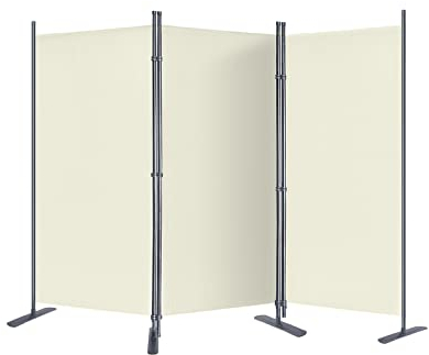 NAIZY Paravent 275x180cm - Divisorio interno per balcone - beige