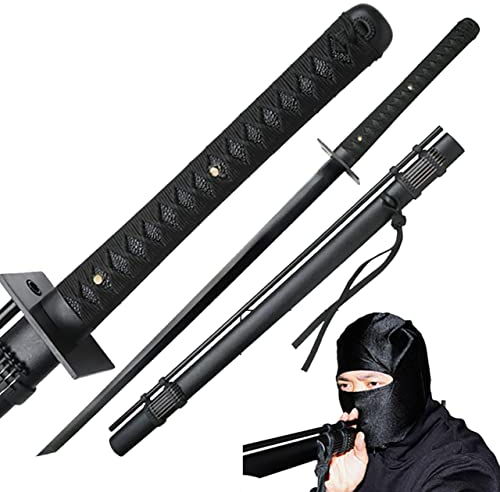 Katana Ninja Schwert mit Blasrohr Scharf Echt Zum Training Metall Stahl 1045 Samurai 100% Handarbeit nur für Erwachsene - 18 Jahre erforderlich 127