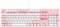 Qisan Mechanische Gaming-Tastatur, kabelgebundene Tastatur Led Hintergrundbeleuchtung Rosa und Weiß 104Tasten Amerikanisches Layout Gaming-Tastatur mit Abnehmbarer,Braun Schalter