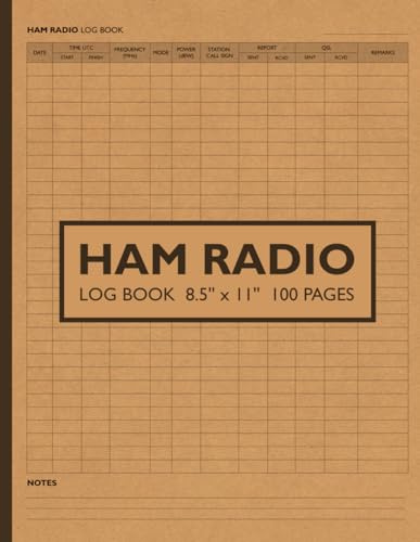 Ham Radio Log Book: Daily Logbook for Amateur Radio Station Operator to Manage and Organize Daily or Monthly Activities and Notes | Perfect Tools for ... Cover | Large Size 8.5 x 11 in | 100 Pages