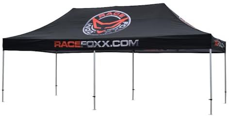 Racefoxx Falt Pavillon Zelt 8x4 mit Tasche Motorsport Event Messe Standrohr 50mm Paddock