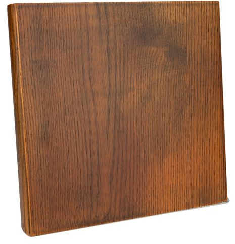 Rockingham Forge Solid Ash Wood Magnetic Knife Block for up to 5 Knives - Brown Universal Wooden Knife Holder for Safe & Hygienic Kitchen Knife Storage