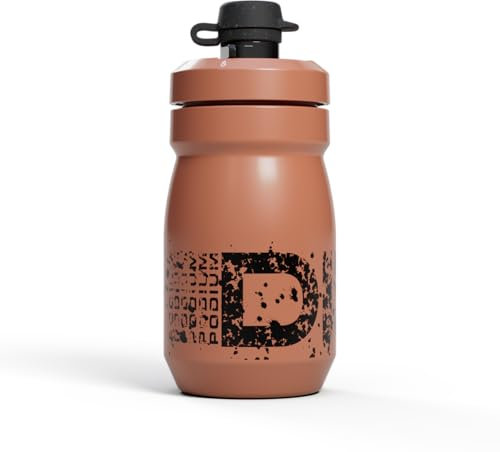 Camelbak Podium Dirt Series 15oz botella de agua para bicicleta – tapa autocierre – a prueba de fugas – libre de BPA/BPS/BPF – protección contra suciedad integrada – Sierra Red, talla: OS