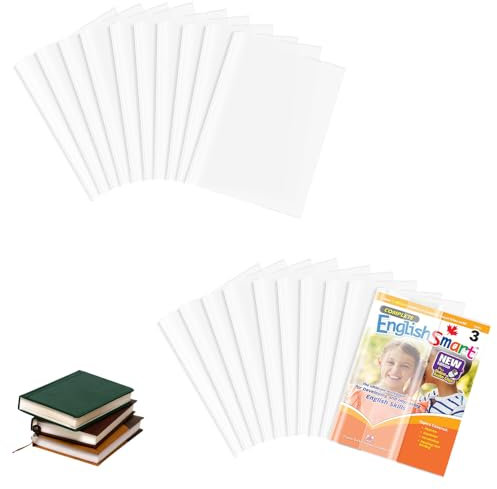 HuaMuDM 30 PCS Heftumschlag A4 Transparent Klarsicht, Hefthüllen Buchschoner, Buchumschläge Schulbücher, Buchumschlag Klar, Heftschoner A4 Set, Transparenter Buchumschlag, Buchhülle Transparent