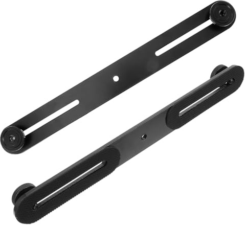 IMIKEYA Supporto di prolunga doppia per microfono e flash della fotocamera barra T regolabile 2 pezzi compatibile accessori fotografici materiale antiruggine ed ecologico