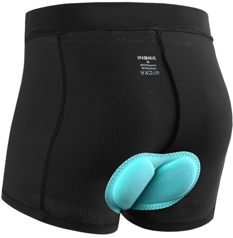 INBIKE Pantalones Cortos Ciclismo Mujer para Bicicleta, Ropa Interior Shorts Deporte con Acolchado De Espuma Al Aire Libre IA516