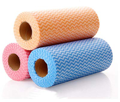 Riutilizzabili monouso in tessuto non tessuto per lavare i piatti, pigri stracci, salviette per la pulizia degli asciugamani per la casa e la cucina, 3 rotoli