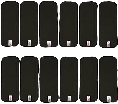 Littles and Bloomz 12 Entredós reutilizables para pañales de carbón vegetal, BC12