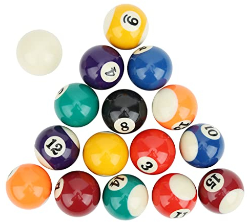 VGEBY Snookerkugeln, Kinder Billardkugel Spielzeug 16 Stück 38mm Billardtisch Billard Training Queue Kugeln Mini Harz Billardkugeln Sportinggoods Billardzubehör