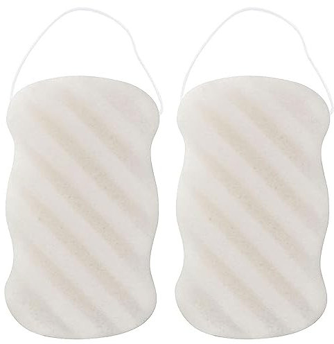 2 Pcs Konjac Natural Body Sponge Natural Sponges for Bathing Facial Deep Cleansing Sponge Smooth Exfoliating Kids Bath Sponge for Skin Care Gentle Baby Adults Bath Accessory