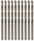 QUARKZMAN 10Pcs Forets Hélicoïdaux en Cobalt 3,3 mm / 0,13 en Acier Rapide M35 HSS pour Acier Inoxydable, Cuivre, Bois, Plastique et Autres Matériaux Durs