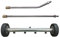 Shkalacar 2PCS 16Zoll Hochdruckreiniger Unterbodenreiniger, 4000 PSI Unterbodensprühgerät mit 4 Düsen, 2 geraden Stäben, 1 abgewinkelten Stab, Terrassenreiniger Hochdruckreiniger für SUV(3PCS Wand)