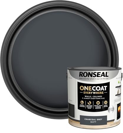 Ronseal One Coat Everywhere Matt Paint 2.5L Charcoal Grey