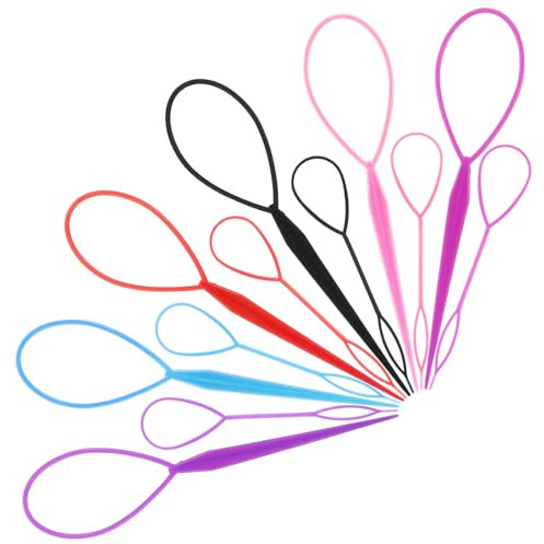 Oruola 12 Stück Hair Tail Twister,Haar Twister Bunt,Loop Tool Haare,Haartwister Zopf,Haartwister,Schnell Spiral Flechten DIY Haar Styling Aid Werkzeug für Frauen,Mädchen(6 Farben)