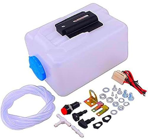 micblaco Universal 12V Windscreen Washer Bottle Kit, 1.2L ABS Black Spray Bottle, Easy Integration, Efficient Pump, Vehicle Compatibility