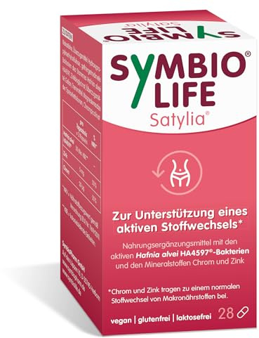 SymbioLife Satylia - unterstützt den aktiven Stoffwechsel mit Chrom und Zink* - Nahrungsergänzungsmittel mit aktiven Bakterien - 28 Kapseln