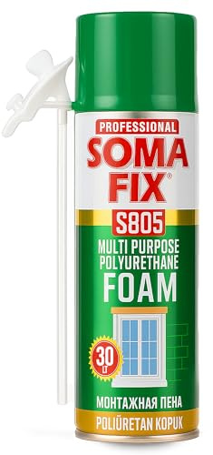 Expanding Foam - Multipurpose Polyurethane Foam Filler for Doors, Pipes, Frames, Windows, Cracks & Holes + All Weather (500ML)