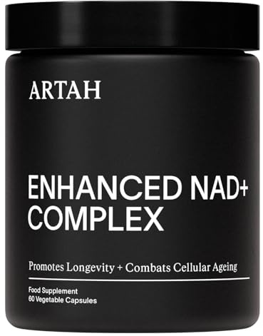 ARTAH Enhanced NAD+ Complex – Nicotinamide Riboside, Niacin, Resveratrol & Phytonutrients, 60 Vegan Capsules, Mental Clarity, Recovery & Longevity Formula – 30‑Day Supply