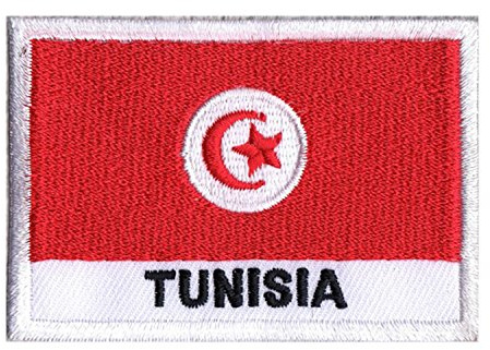 Écusson Patche Drapeau Tunisie Patch Tunisien Maghreb Pays Nation Monde