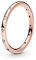 PANDORA Einfacher Funkelnder Band Ring in Roségold mit 14 Karat rosévergoldete Metalllegierung und Cubic Zirkonia Timeless Collection, Größe 56