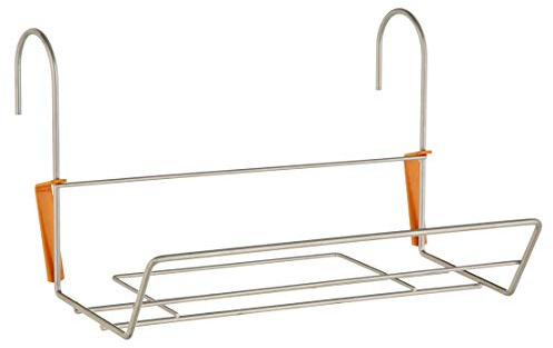 Dehner Blumenkastenhalter Mary, ca. 38 x 21 x 28 cm, Metall, hellgrau