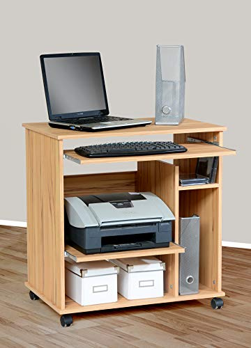 Möbeldesign Team 2000 Computertisch auf Rollen in Mehreren Farben (kernbuche) 1169