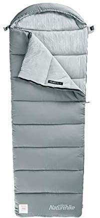 Naturehike Sac de Couchage À Capuche en Coton, 3 Saisons, Léger, Portable et Épissable, Rempli de Coton de Haute Qualité 180 g/m2, Adapté pour la Randonnée, Le Camping, L'alpinisme, en Intérieur