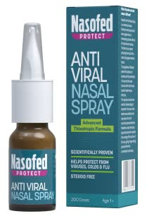 Nasofed Anti Viral Nasal Spray. Helps Protect from Viruses, Colds & Flu. 4 Hours Protection with Each Application. Steroid Free. 1 x 10 ml