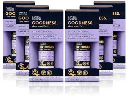 Baylis & Harding Goodness Sleep Lavender & Bergamot Sleep Pillow Mist, 100ml (Pack of 6) - Vegan Friendly