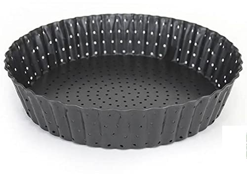 MGE - Stampo per Crostata e Quiche con Fondo Removibile 24 cm - Teglia Alta in Acciaio con Rivestimento Antiaderente