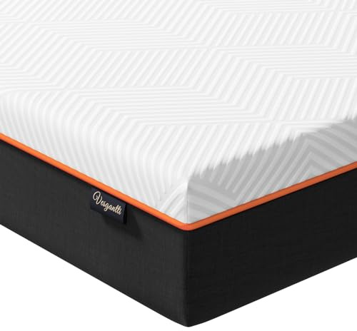 Vesgantti Single Mattress Memory Foam Mattress, Medium, 90x190x18CM | Cooling Gel Memory Foam for Pressure Relief＆Back Pain, Breathable & Removable Cover