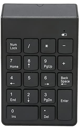 Numeriskt Tangentbord, Mini 18-tangenter 2,4 GHz Ergonomisk Design Bärbar Dator Numerisk Trådlös Tyst Numerisk Tangentbord, Bärbart Numeriskt Tangentbord Tangentbord