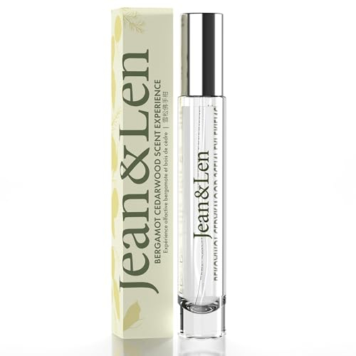 Jean & Len Scent Experience Cedarwood & Bergamot, Eau de Toilette mit Bergamotte & Zedernholz Duft, praktisches mini parfum, ideal für unterwegs, hochwertiger Glas Flacon, 10 ml