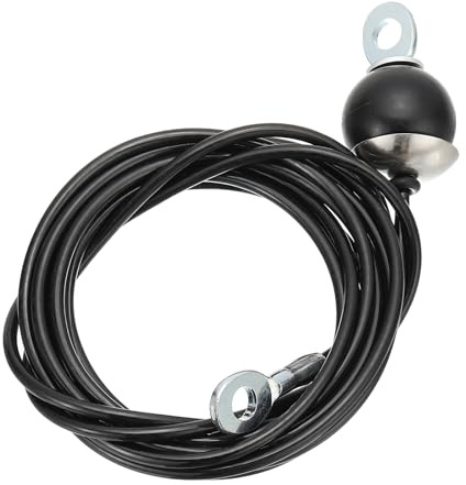 PATIKIL Pulley Cable, Adjustable Fitness Cable Pulley System Replacement Thick 4mm Heavy Gym Cable Pulley Attachment for Home Cable, Black (B-4m)