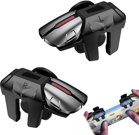 1 Paire Mobile Trigger, Contrôleur de Jeu Gachette Déclencheur Tirer Téléphone G21 Manette Gamepad Joystick Progameplays Phone Triggers Controller Portables Bouton Trigger Sensitive Shoot and Aim (A)