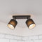 K-Bright Deckenstrahler 2 Flammig Schwarz, E14 Deckenlampe Strahler Schwenkbar, Spotleuchte Drehbar Deckenspots für Küche, Schlafzimmer, Wohnzimmer, Flur, Ohne Leuchtmittel