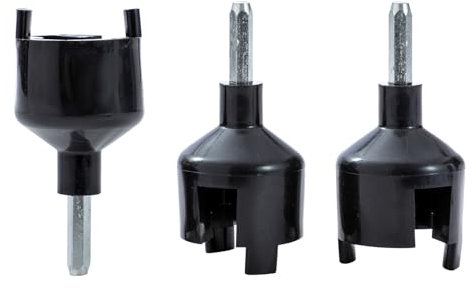 KATSU Tools 3 pezzi Mandrino per trapano per recinzione elettrica per isolatori Anello a vite Isolatore Palo in legno, Isolatori ad anello per recinzione Vite