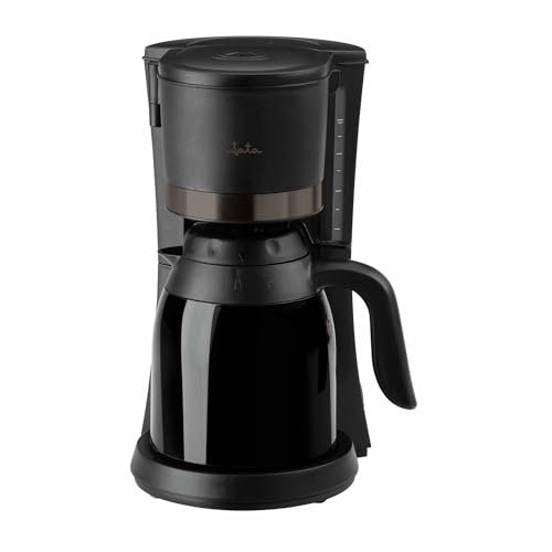 Jata JECA1800 Cafetière électrique de 2 à 12 tasses, avec carafe isotherme, maintient la température jusqu'à 12 heures, filtre permanent, capacité 1 L, compacte, arrêt automatique, 650 W