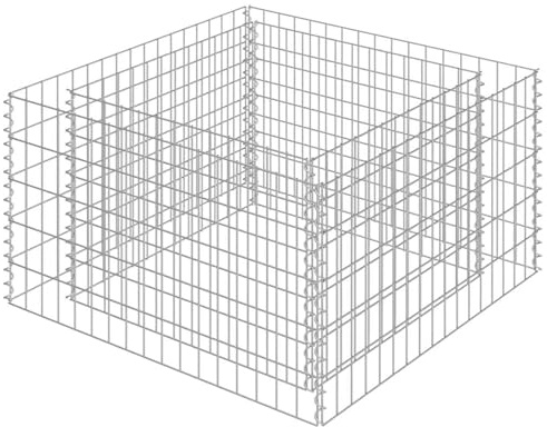 Gecheer Gabion Raised Bed Galvanised Steel 90x90x50 cm Gabions Model143557
