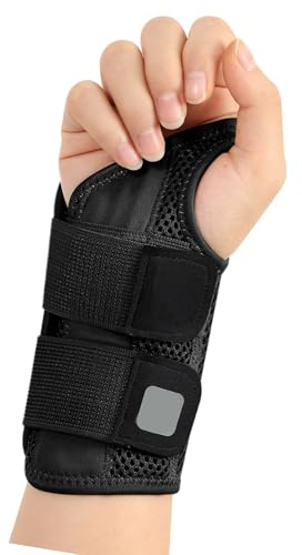 Itkcozcg Protectores de muñeca y dedos, ajustables, ergonómicos, protectores de mano para túnel carpiano, férula para mujeres y hombres, soporte para gimnasio