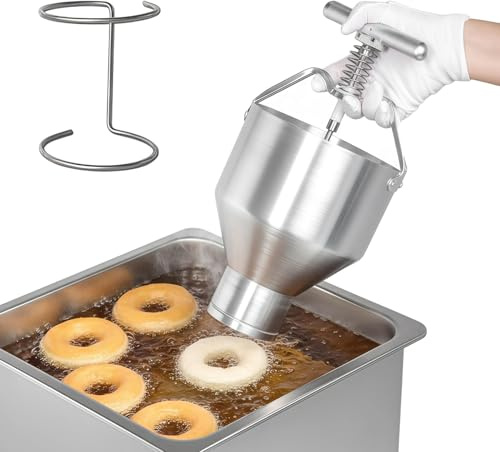 Distributore manuale per ciambelle, dosatore per ciambelle da 3 litri con supporto, 6 spessori regolabili, macchina per la produzione di impasto per ciambelle, facile da usare, per uso domestico