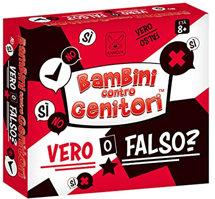 KANGUR Gioco da Tavolo Educativo Quiz Gioco per Famiglie Giochi Educativi | Bambini contro Genitori. Vero o falso? | Gioco dai 8 Anni
