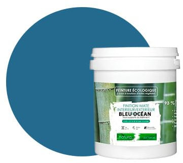 BOX DECO COULEURS Pintura natural ecológica interior exterior aspecto mate Natura - 1L, azul océano