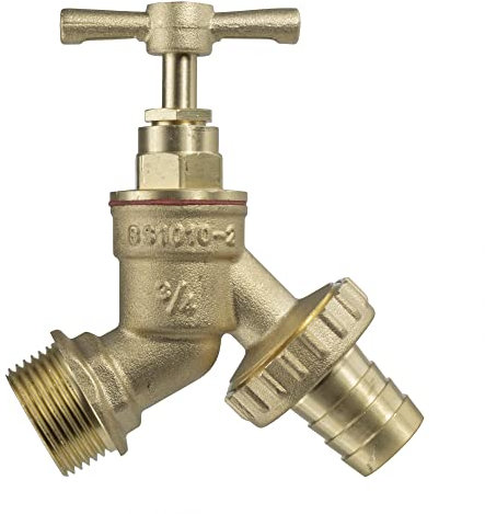 outdoor/patio watering 3/4 bsp Inlet,HI FLOW solid traditional Brass Garden bib tap with garden hose barb