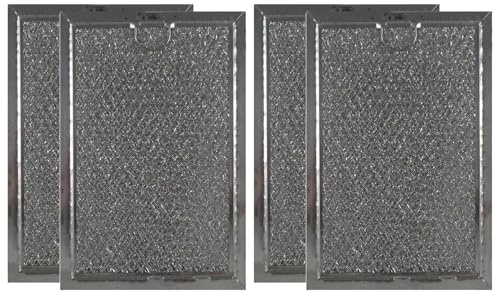 Eopzol Microwave Oven Grease Filter Replacement for American Metal Filter Company Fits for RHF0503 Microwave Oven Aluminum Mesh Grease Filters, 5 x 7-5/8 x 3/32, 4-Pack