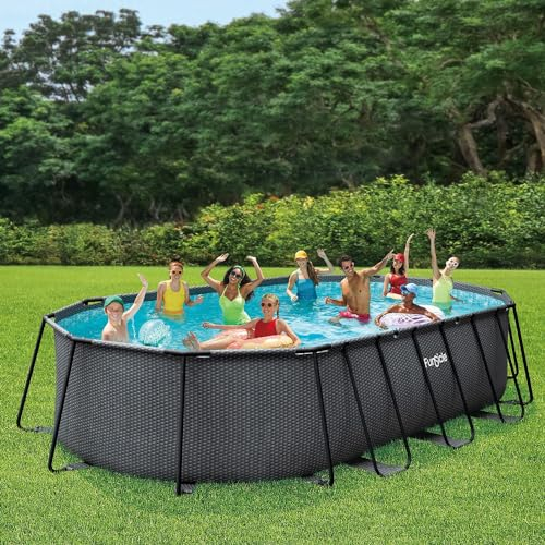 Funsicle Piscina Tubolare Ovale Oasis Designer Dark 6,10 x 3,66 x 1,22m